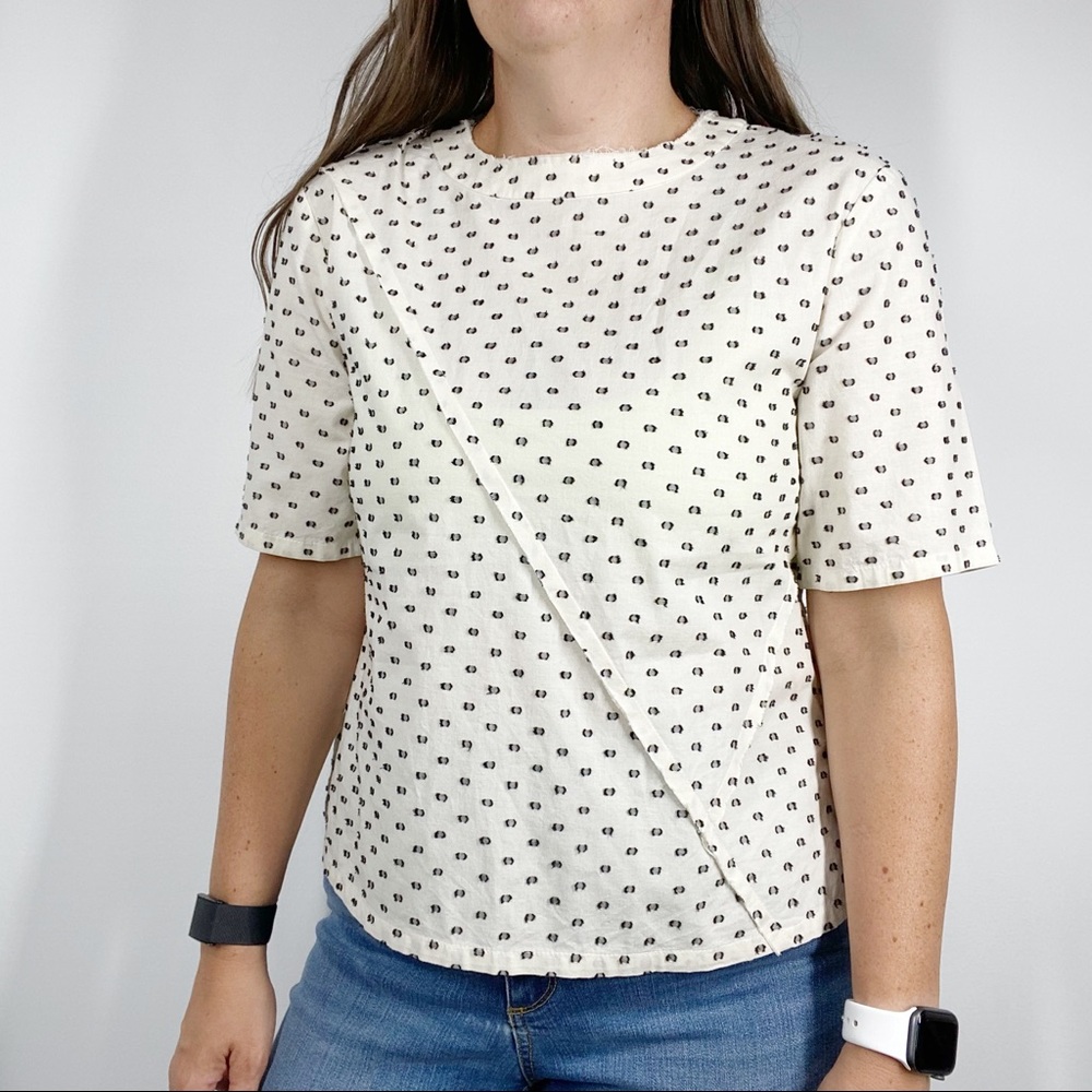 209wst38 Swiss Dot Blouse XS
